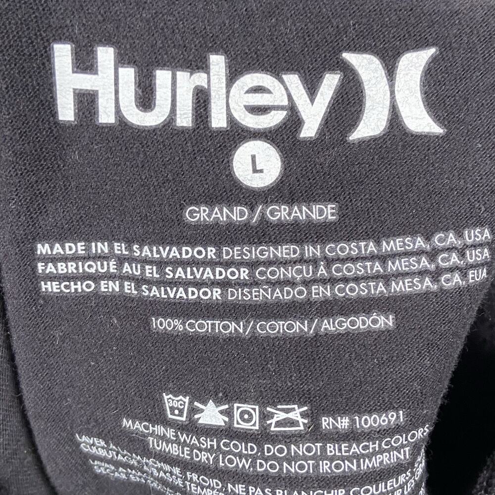 Hurley T Shirt Men's Large Graphic Pineapples Crew Neck Long Sleeve Pullover - Picture 5 of 6